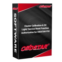 Cluster Calibration & Oil Light/ Service Reset Function Authorization for OBDSTAR P50
